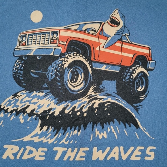 Ride The Waves Tshirt Blue Boys - Picture 2 of 4